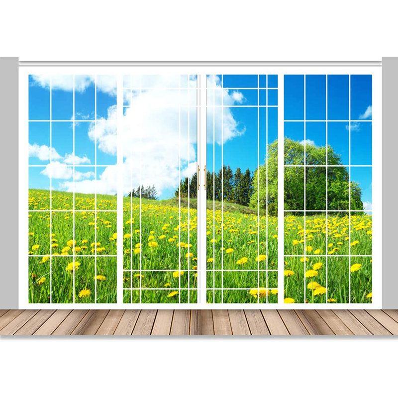 Window View Nature Wilderness Wall Mural, 100" L x 144" W