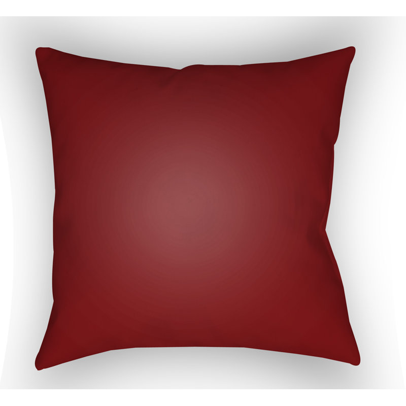 Outdoor Throw Pillow, 18" H x 18" W x 4" D, Red/Black/Neutral