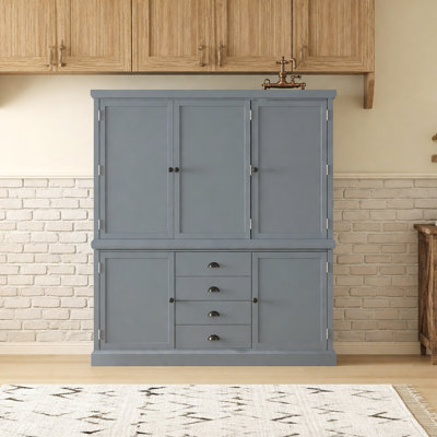 Kitchen Pantry  Cabinet With Drawers And Door Shelves