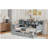 Wooden sofa bed with 3 drawers, USB ports, and a desk-1465465003-1465465002