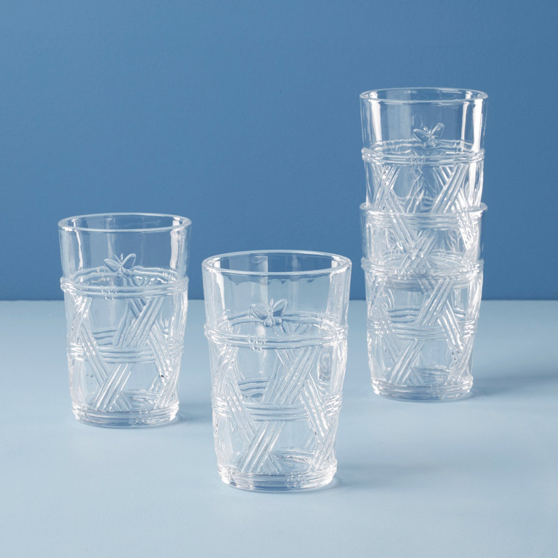 Lenox Butterfly Meadow Tall Glasses, Set Of 4, Clear