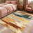 Green Beige Abstract carpet-easy to clean, machine-washable, soft and comfortable; suitable for door mats, kitchens, living rooms, bedrooms, corridors, and laundry areas. Easy to clean, durable carpet for home decoration.-244777266