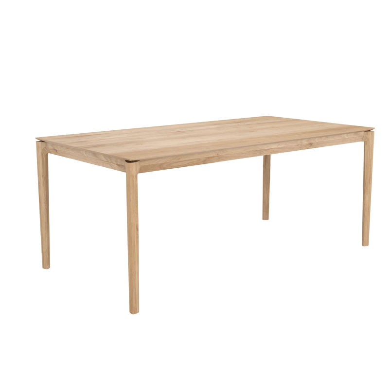 Bok Solid Wood Dining Table, Natural Oak, 30"H x 55.5"L x 31.5"W