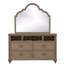 Panneau de miroir avant simple simple avec commode en chêne massif