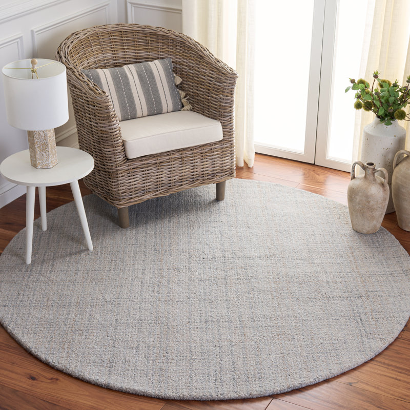 Renewal 254 Hand Tufted Performance No Pattern Rug, Round 6'