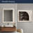 27.5"x33.5" Brushed Nickel Wall Mirror with Chrome Liner – Beveled Rectangular Bathroom Vanity Mirror-22795978