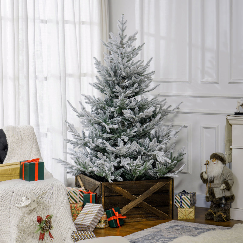 Arbre de Noël artificiel de 6 pieds, arbre de Noël à charnière en pin avec 795 branches réalistes, base en acier, ouverture automatique