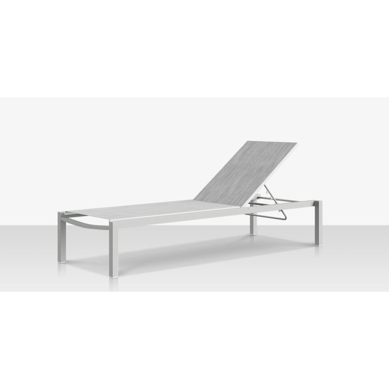 Fusion Armless Chaise, Kessler Silver/Metallica Platinum