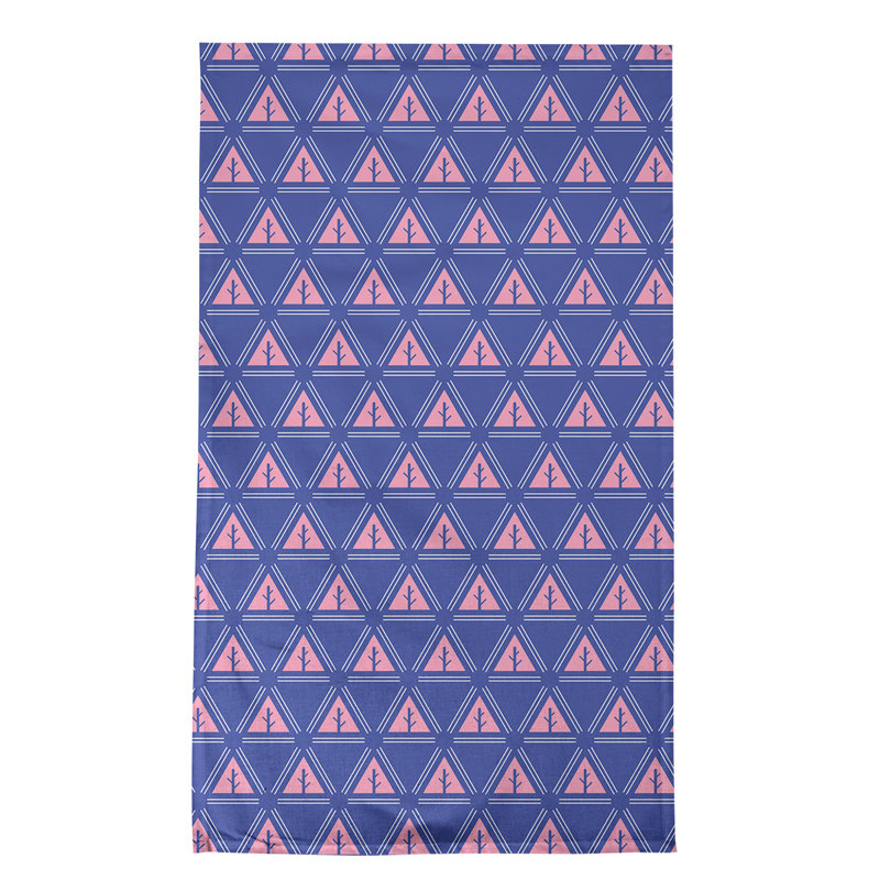 Serviette de thé minimaliste en sapin monochrome Theo Nath, Blanc / Bleu / Rose, Polyester sergé