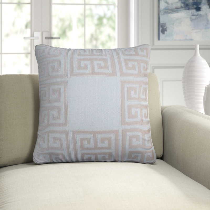Guy Square Pillow Cover & Insert, Blush