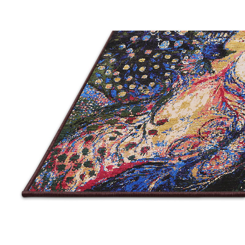 Tapis noir / bleu, Rectangle 3 pi x 5 pi