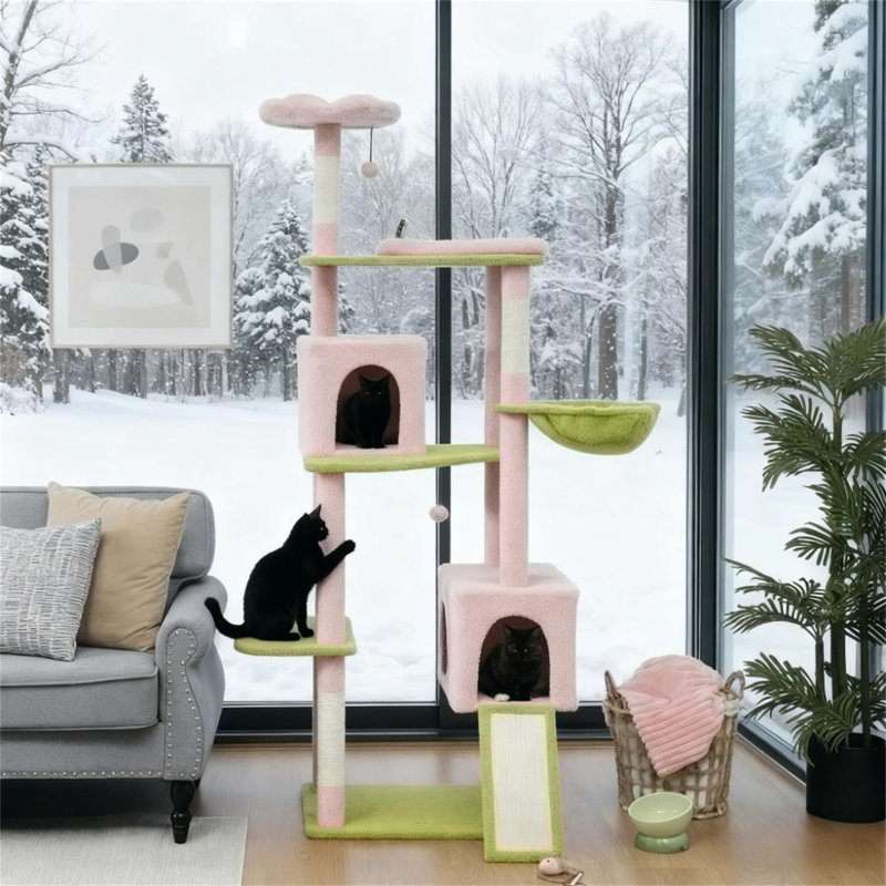 Tour pour chat avec poteau à griffer et tableau
