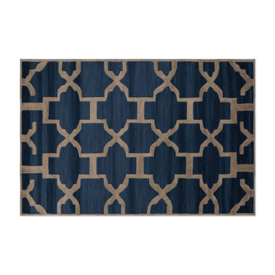 Tapis gris intérieur et extérieur Trellis
