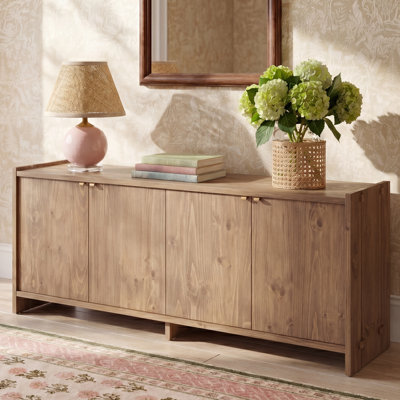 Buffet en bois massif de pin de 78 po de largeur Loats
