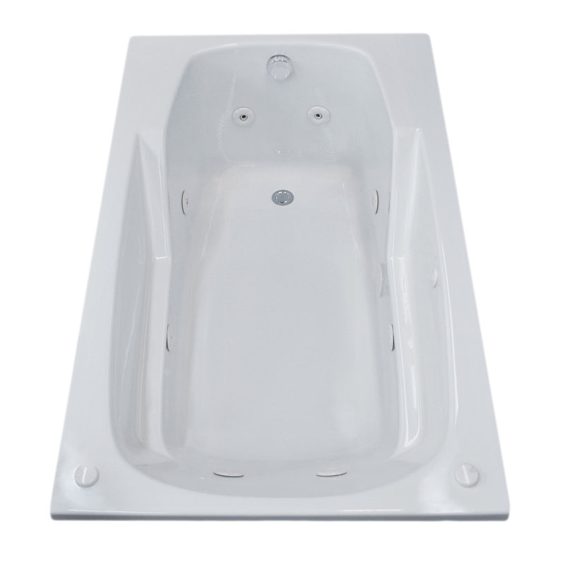Anguilla 72'' x 36'' Drop-In Whirlpool Bathtub, Left