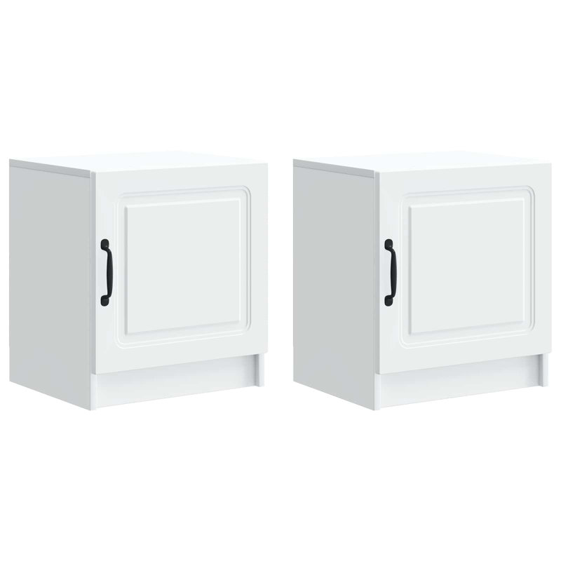43cm W Manufactured Wood Bedside Table, White