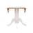 Round 40-inch Drop Leaf Extension Dining Table, White and Natural