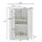 White Bathroom Cabinet Triangle Corner Storage Cabinet with Adjustable Shelf Modern Style MDF Board (Old SKU:WF291477AAK)-137064778