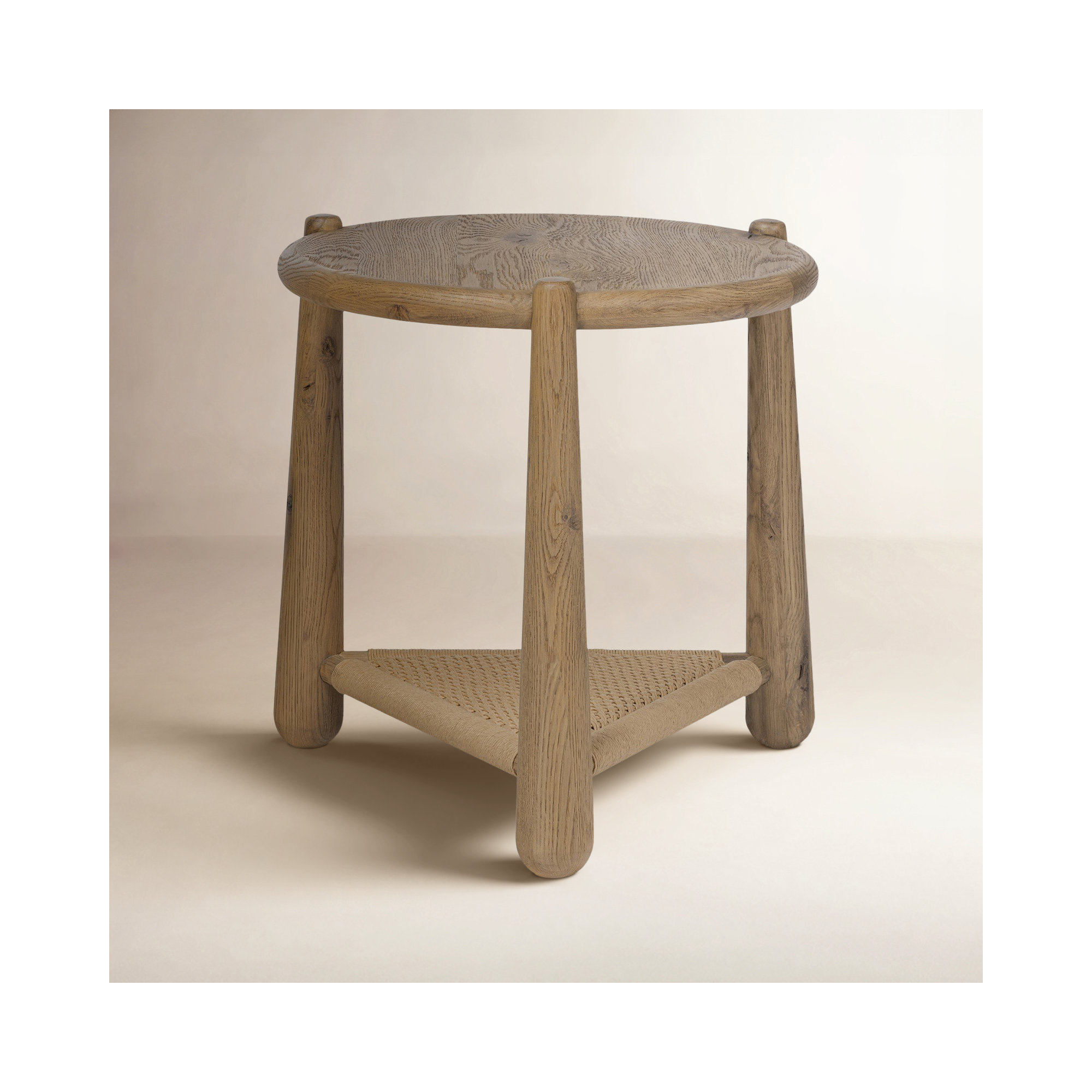 Salvador End Table, Aged Smoked Oak