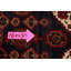 Tapis décoratif en laine de conception unique noué à la main rouge foncé de conception unique 3 pi 5 po x 6 pi 3 po bedeau