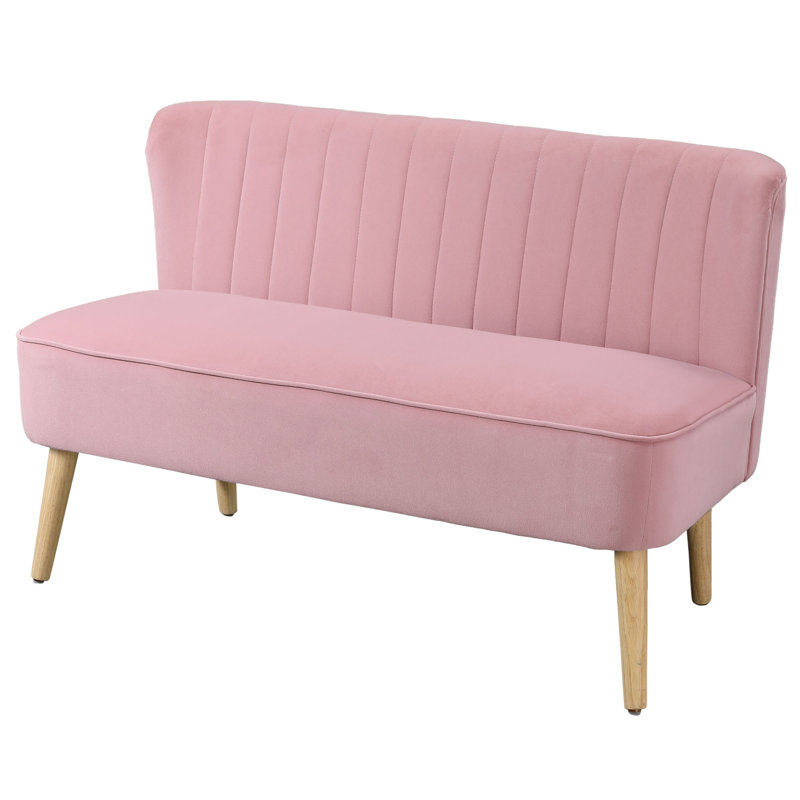 Maxen 2 Seater Loveseat, Pink, Linen