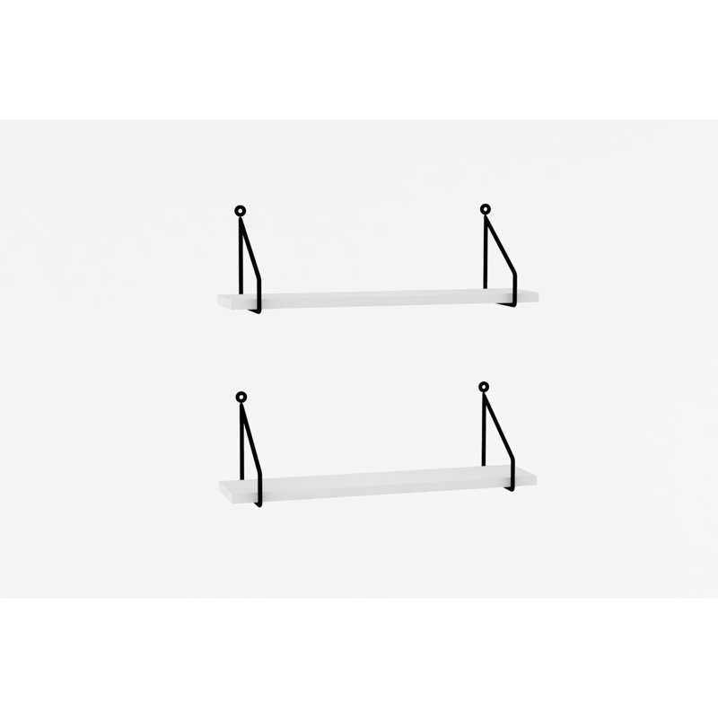 Modern Wall Shelf, White, 23.6 x 4.7 inches | 100% Melamine Coated Particle Board, Thickness: 0.7 inches | Stylish & Functional Design, Easy to Install, Perfect for Home or Office Decor