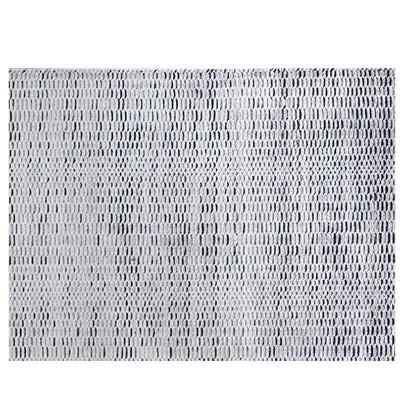 Hand-Knotted High-Quality Silver and Gray Area Rug, Rectangle 6' x 9'