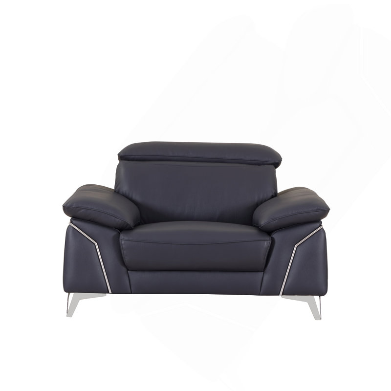 Chaise en cuir fleur, Marine