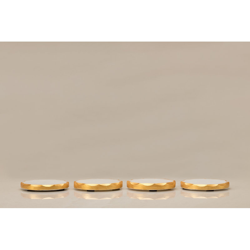 Rubber Round 4 Piece Coaster Set