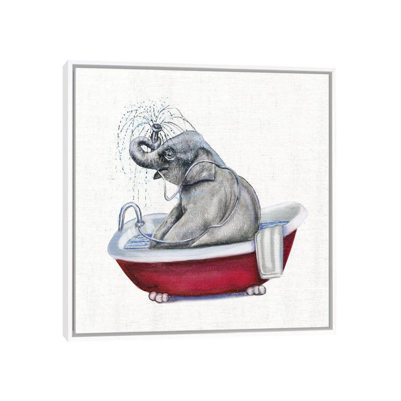 «Bathing Beauty II» - reproduction, H 12 po x l 12 po x P 1,5 po, Toile avec cadre blanc