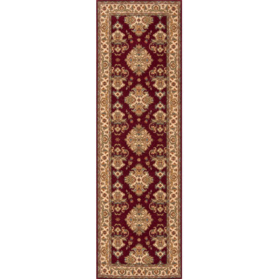 Tapis oriental en laine bourgogne / beige Forrestal