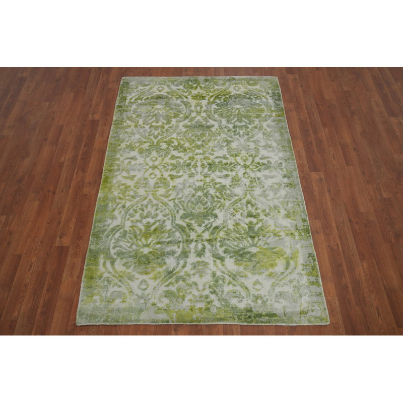 Distressed Look Abstract Modern Rug 4x6