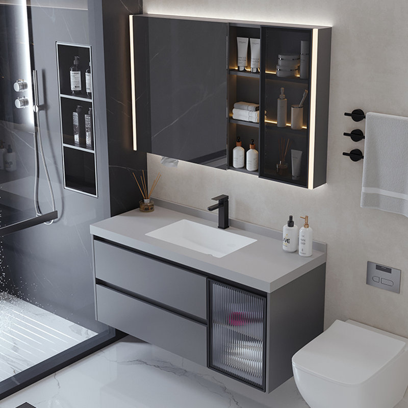 Modern light luxury style bathroom cabinet
