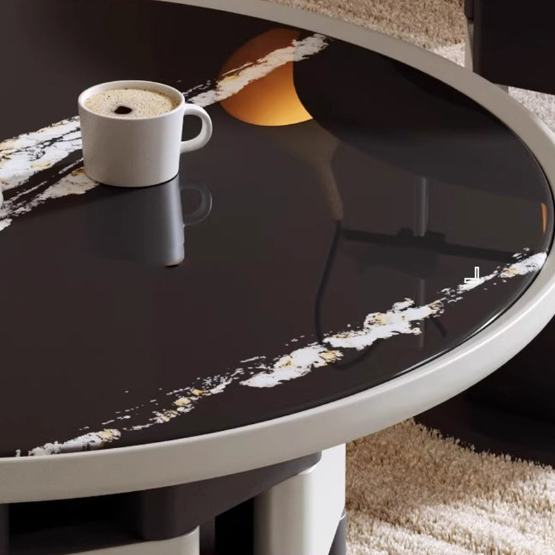 Ensemble de tables basses modernes avec plateau micro-cristallin
