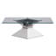 Table basse d'appoint avec plateau en verre