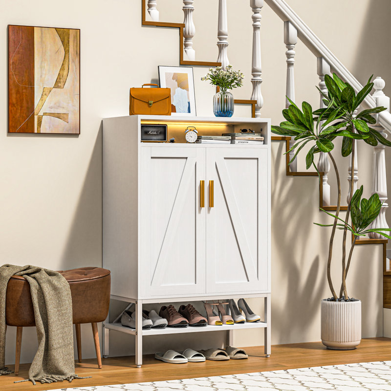 Armoire de rangement à chaussures 24 paires srming, Blanc