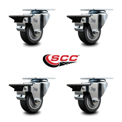 Rubber Caster with Brake