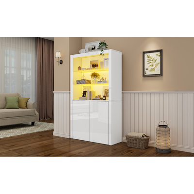 Glass Rectangle Accent Cabinet