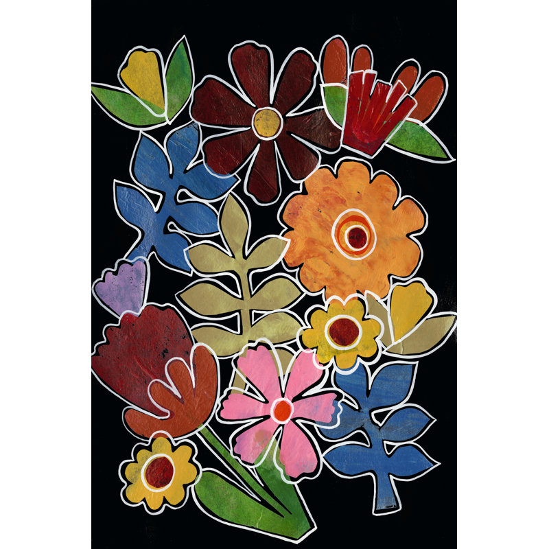 Layered Floral II by Regina Moore - Wrapped Canvas Art Prints, 46cm H x 30cm W x 3.8cm D