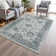 Machine Washable Indoor/Outdoor Xhevrie Teal Rug