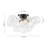 3 - Light Clear Glass Bubble Sputnik Semi Flush Mount-654408114