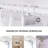 Polyester Fabric Machine Washable Waterproof Shower Curtain Liner With Hooks, White-1089132207