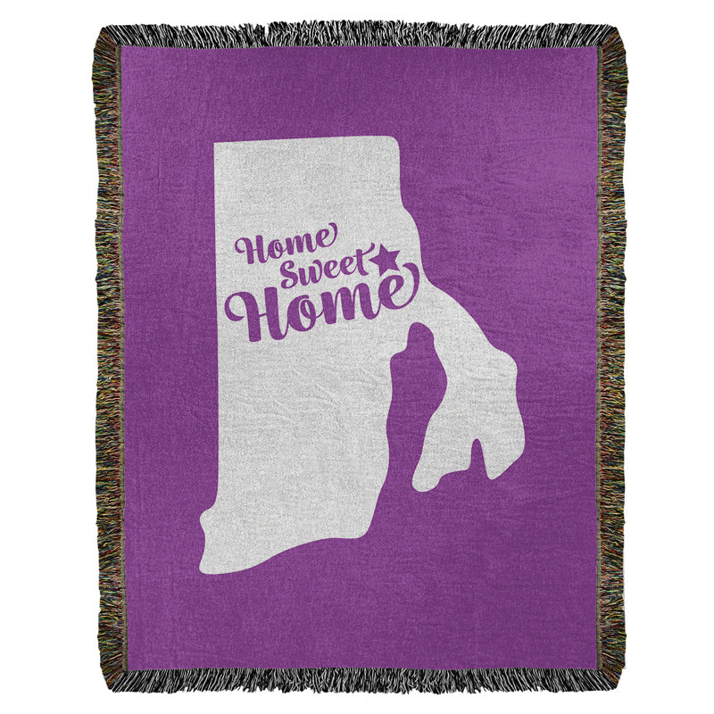 Jeté en coton tissé providence doux, l 60 po x L 80 po, Violet