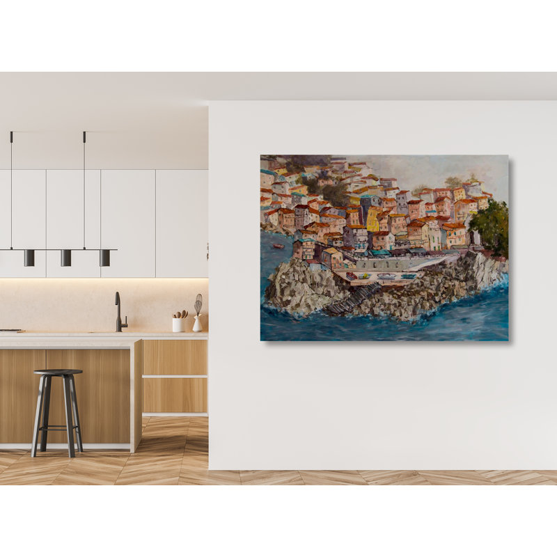 Port Venere - Artist Enhanced Canvas Print, 36" H x 48" W x 1.5" D, Unframed