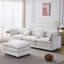 105" Modular Sectional Couch,Upholstered Soft Chenille Fabric Sofa,3 Seater With Ottoman L Shape Sofa Green-1931932721