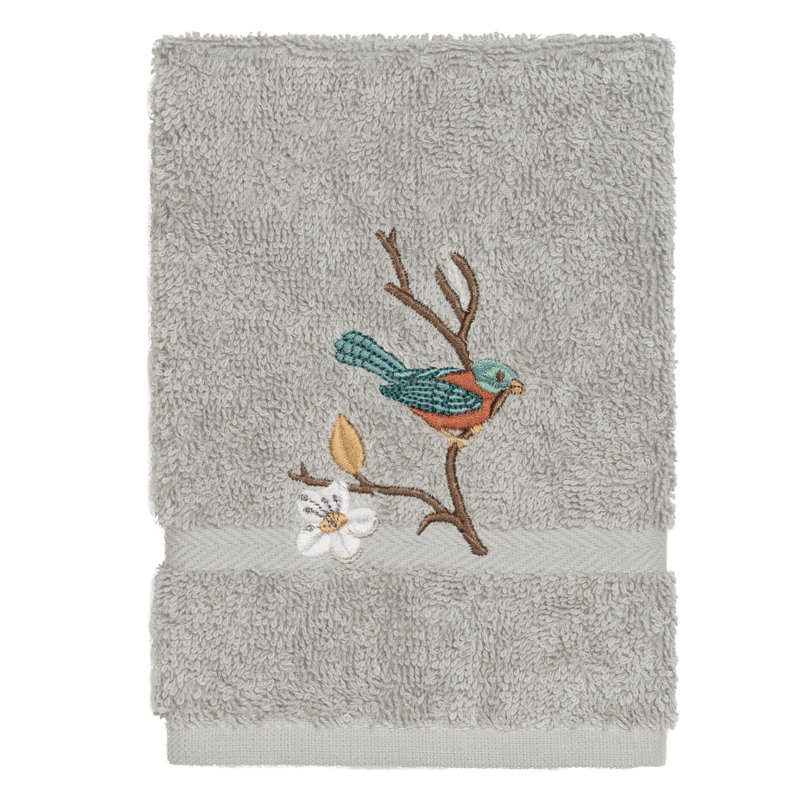 Gant de toilette en coton Springtime, Gris clair