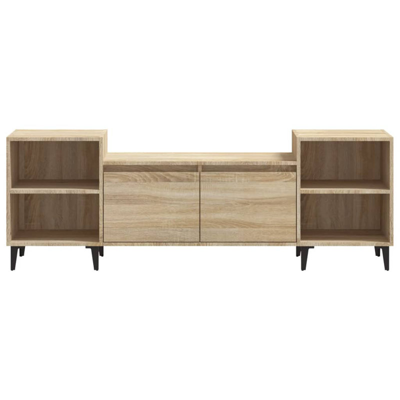 Janear Unfinished TV Stand for TVs up to 70", Light Brown