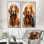 «Dog Irish Setter Impressions», ensemble de 2 reproductions d'art sur toile