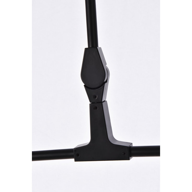 Lustre linéaire moderne Spoutnik à 7 lumières Spinks, 79", Noir, 9 lumières