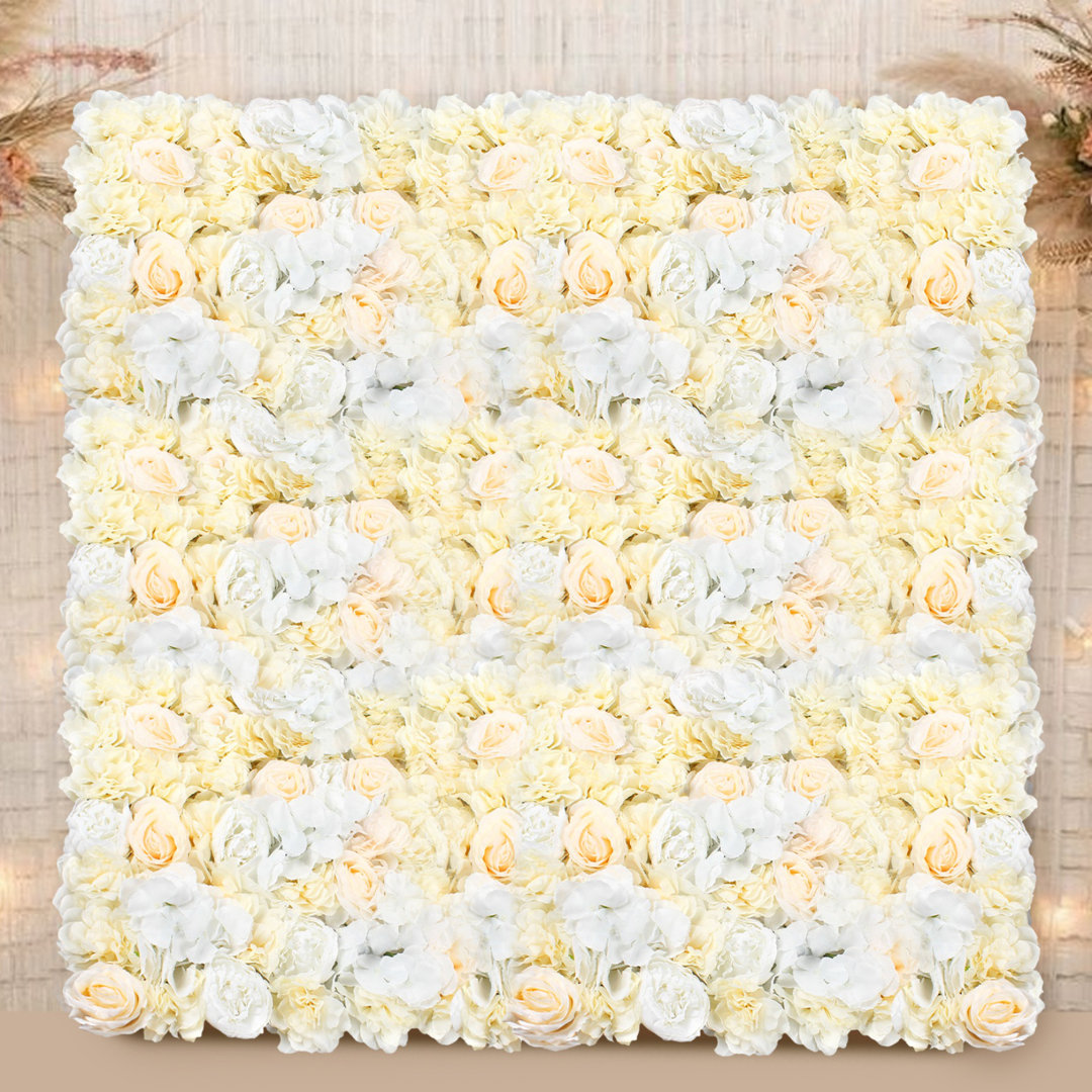 Silk Rose Wall Panel (Set of 6) Primrue Flower 